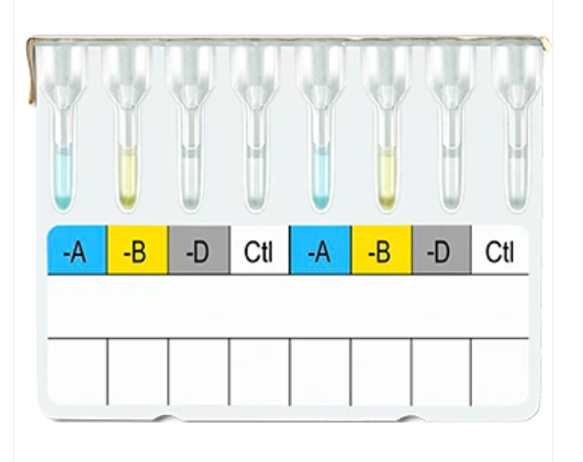 ABO / Rh(D) Antigen Testing Card (8 - Column)